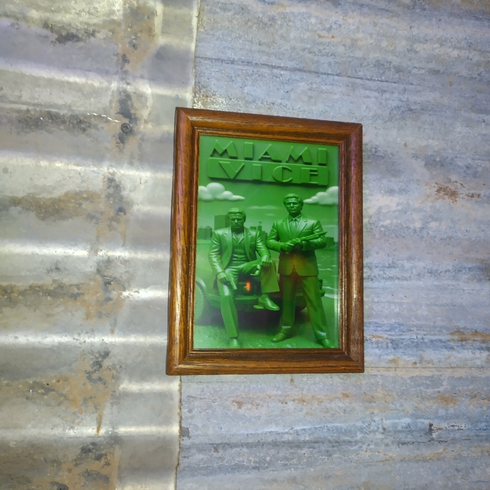 Miami Vice Plastic Army Man Framed Art Print By Neon Nicho